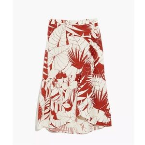 Madewell linen skirt with ruffles